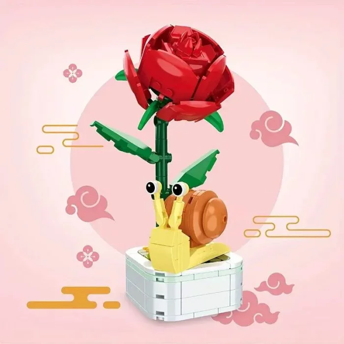 اسباب بازی لگو گل و حشرات مدل حلزون کد 103F1