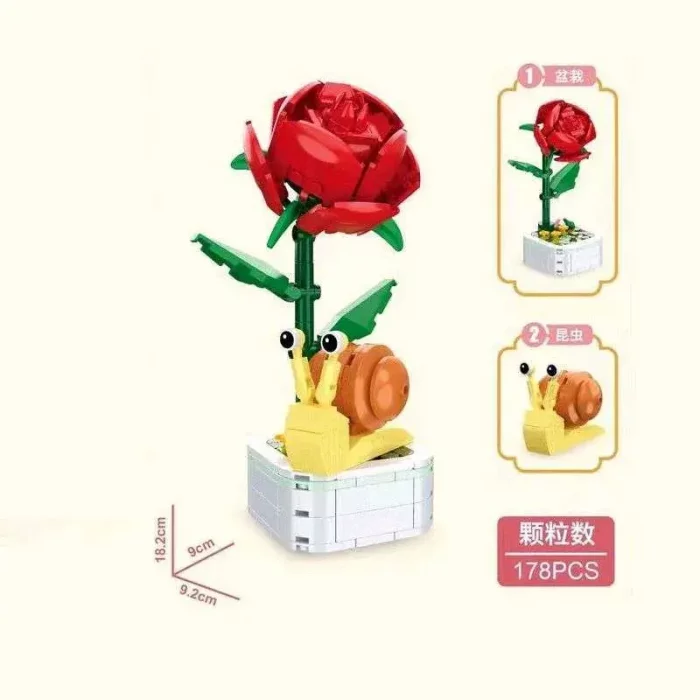 اسباب بازی لگو گل و حشرات مدل حلزون کد 103F1