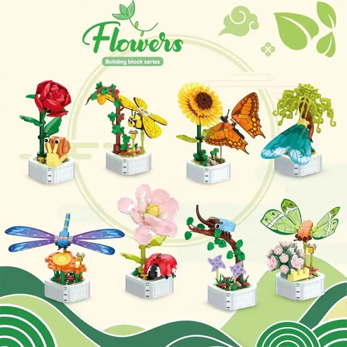 اسباب بازی لگو گل و حشرات مدل جیرجیرک کد 103F4