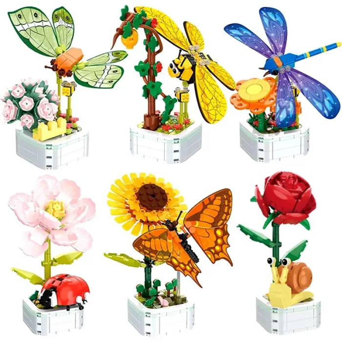 اسباب بازی لگو گل و حشرات مدل سنجاقک کد 103F5