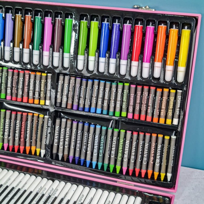 کیف ست نقاشی 180 تکه مدل کرومی کد 344561