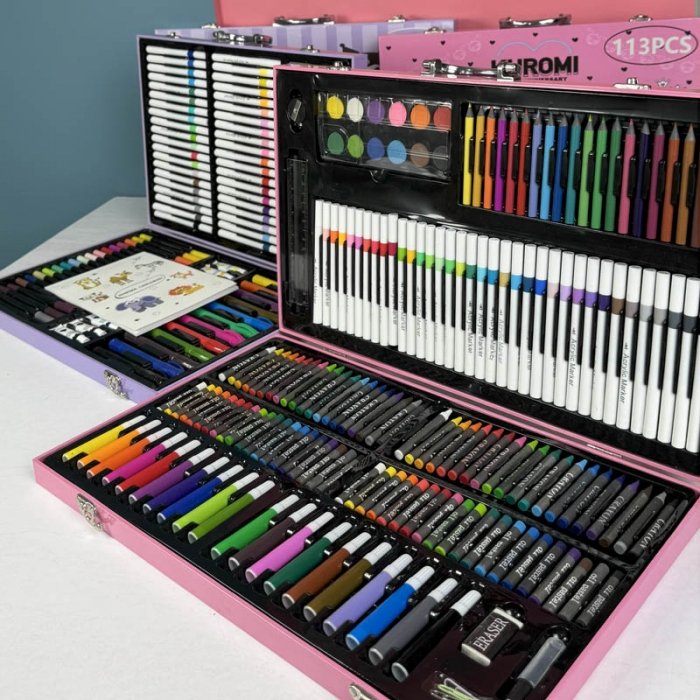 کیف ست نقاشی 180 تکه مدل کرومی کد 344561