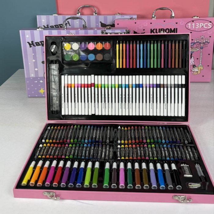 کیف ست نقاشی 180 تکه مدل کرومی کد 344561