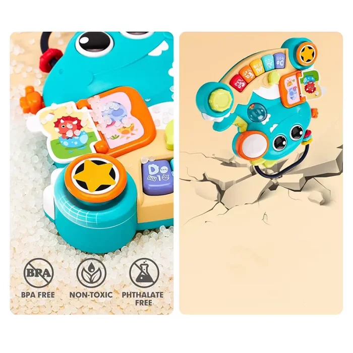 اسباب بازی پیانو موزیکال هولی تویز Huile Toys طرح دایناسور کد HE8976