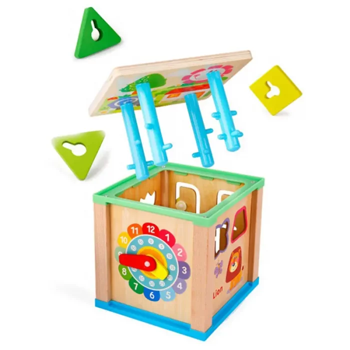 اسباب بازی مکعب هوش و فعالیت چوبی کد MWZ2070
