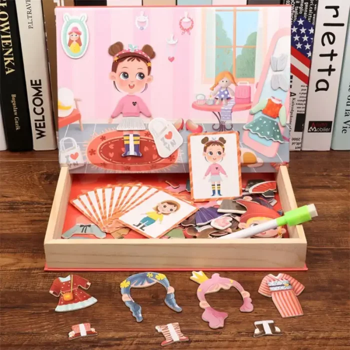 پازل مگنتی وایت برد مدل مد و لباس کد JHTOY227