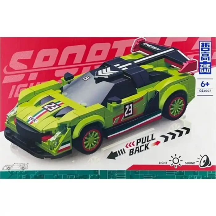 لگو ماشین مسابقه 210 تکه رنگ سبز کد GZ6007