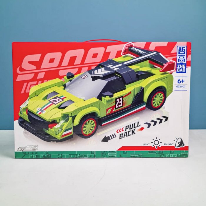 لگو ماشین مسابقه 210 تکه رنگ سبز کد GZ6007