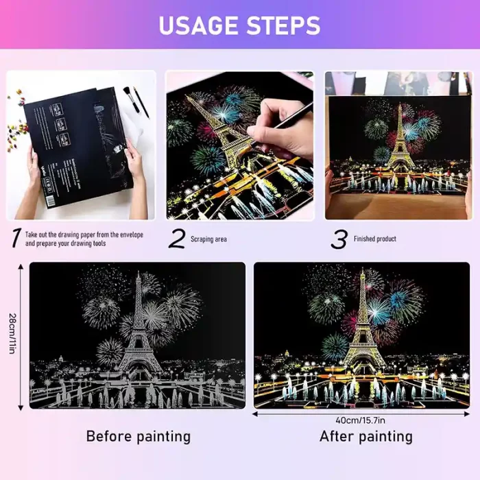 تابلو اسکرچ سایز 405*285 کد 4540