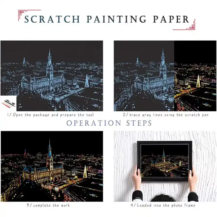 تابلو اسکرچ سایز 405*285 کد 4540