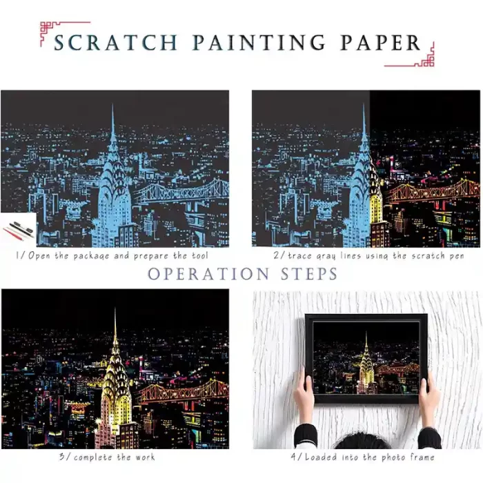 تابلو اسکرچ سایز 405*285 کد 4540