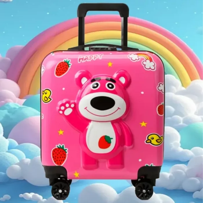 چمدان کودک مدل خرس صورتی کد P/M01/O