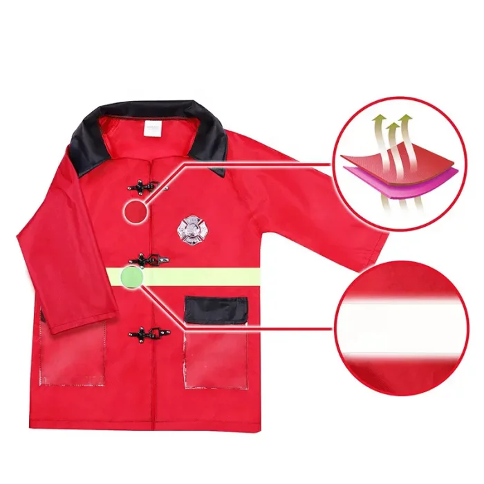 لباس مشاغل کودک آتش نشان با لوازم کامل کد F012