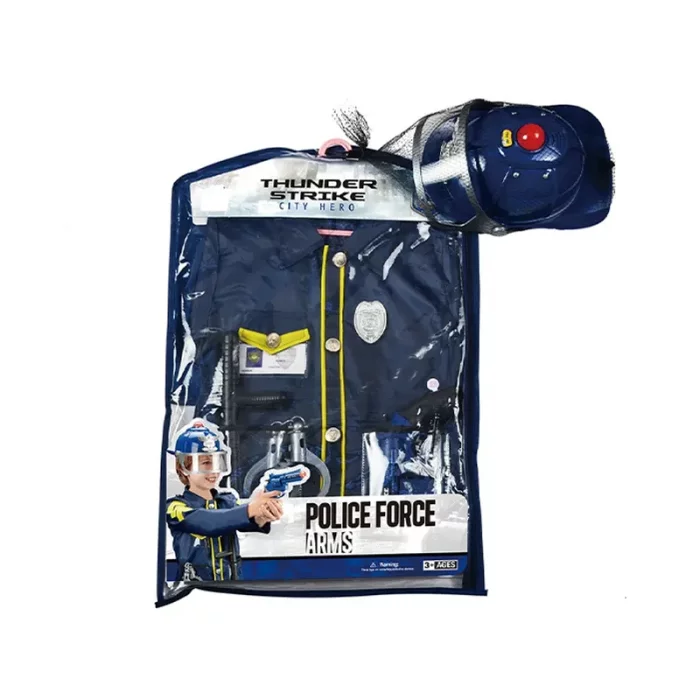 لباس مشاغل کودک پلیس با لوازم کامل کد P012A