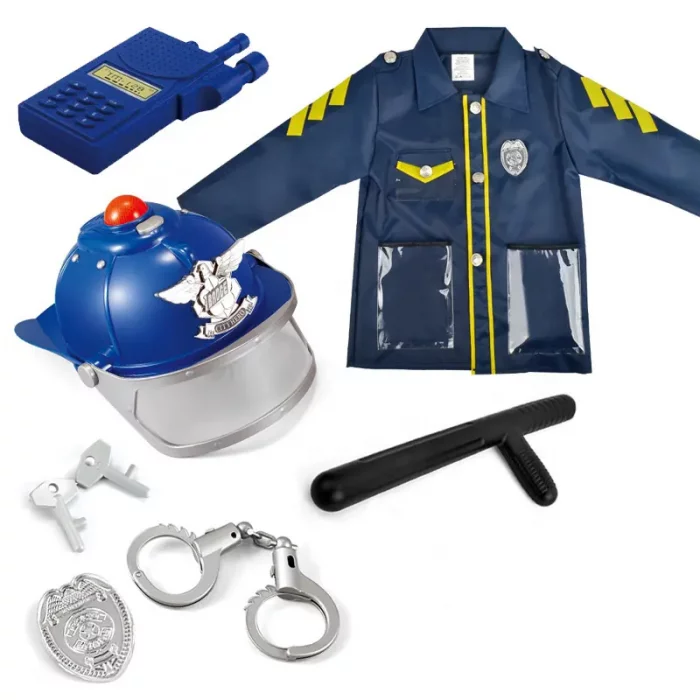 لباس مشاغل کودک پلیس با لوازم کامل کد P012A