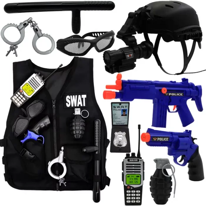 لباس مشاغل کودک یگان ویژه با لوازم کامل کد S012A