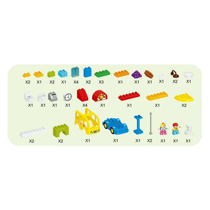 اسباب بازی لگو دوپلو 47 تکه مدل ایستگاه اتوبوس کد 188A12