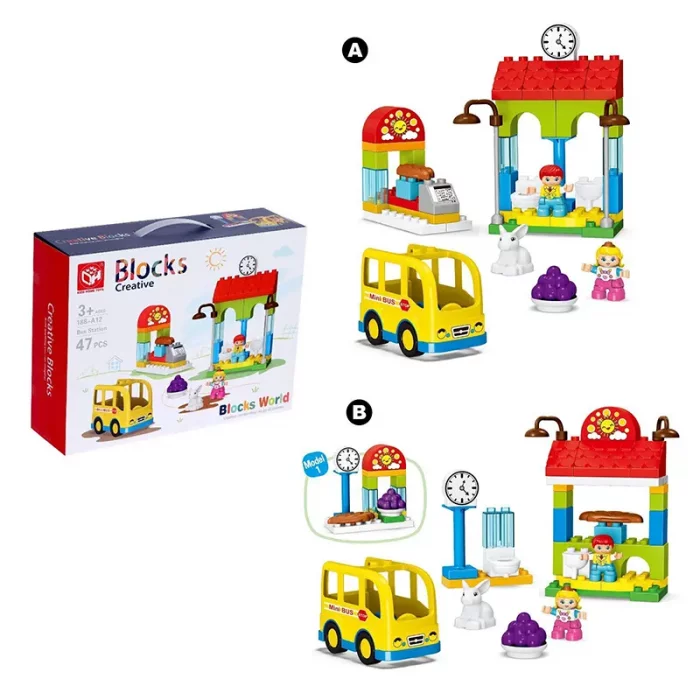 اسباب بازی لگو دوپلو 47 تکه مدل ایستگاه اتوبوس کد 188A12