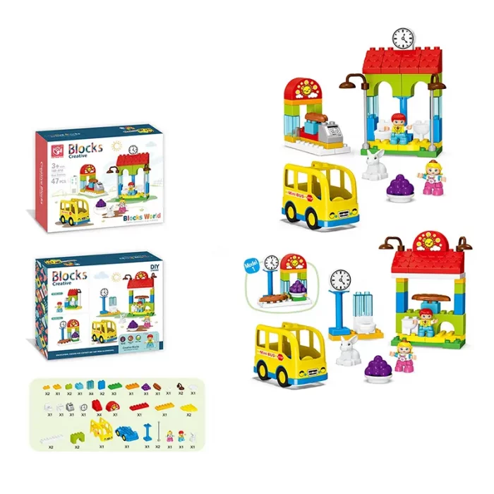 اسباب بازی لگو دوپلو 47 تکه مدل ایستگاه اتوبوس کد 188A12