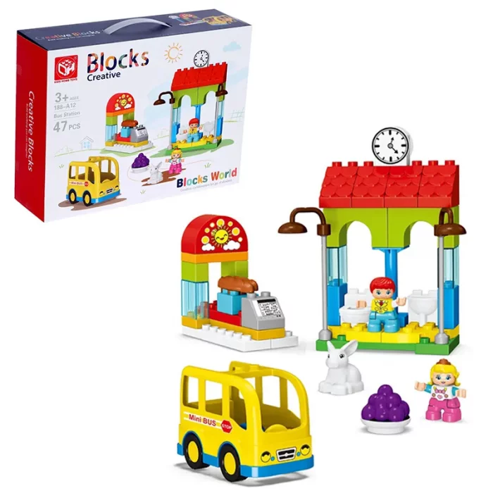 اسباب بازی لگو دوپلو 47 تکه مدل ایستگاه اتوبوس کد 188A12