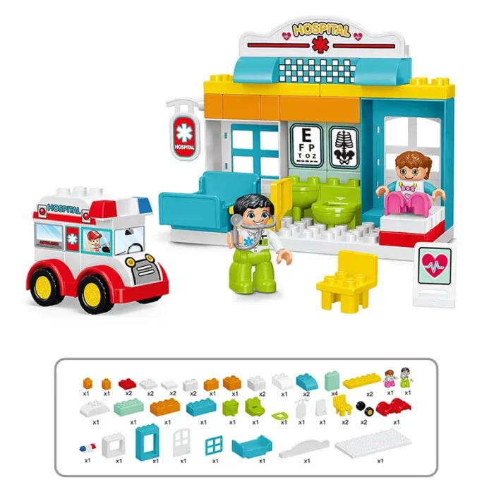 اسباب بازی لگو دوپلو 47 تکه مدل بیمارستان کد 188A56
