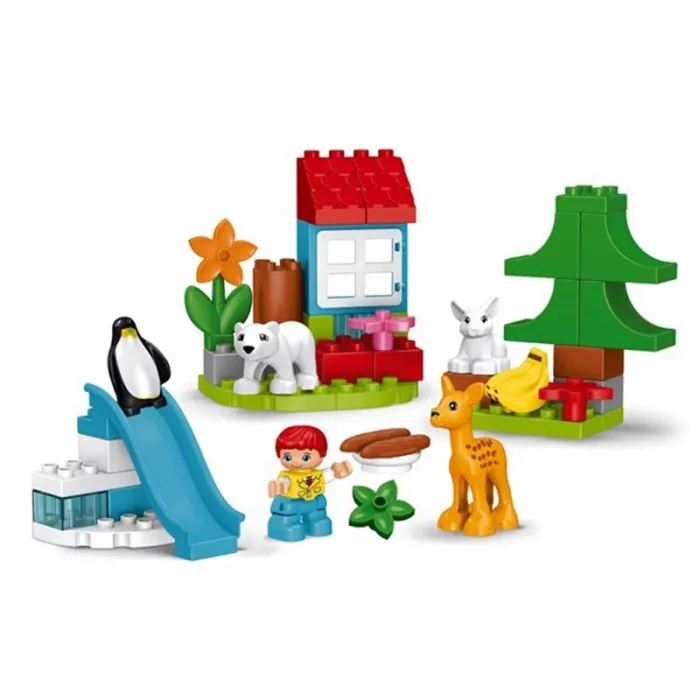 اسباب بازی لگو دوپلو 45 تکه مدل باغ وحش کد 188A08