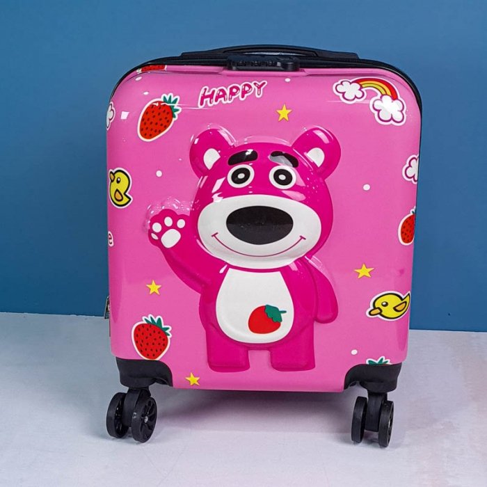چمدان کودک مدل خرس صورتی کد P/M01/O