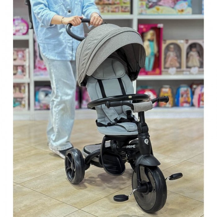 سه چرخه کودک 6 در 1 پلی کیدز مدل Play Kids Prime رنگ طوسی کد 624542