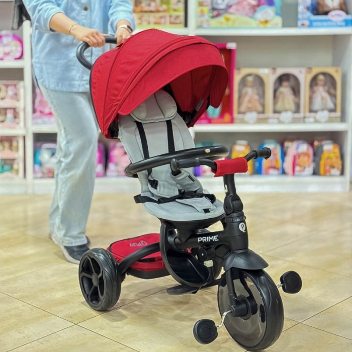 سه چرخه کودک 6 در 1 پلی کیدز مدل Play Kids Prime رنگ قرمز کد 3852519