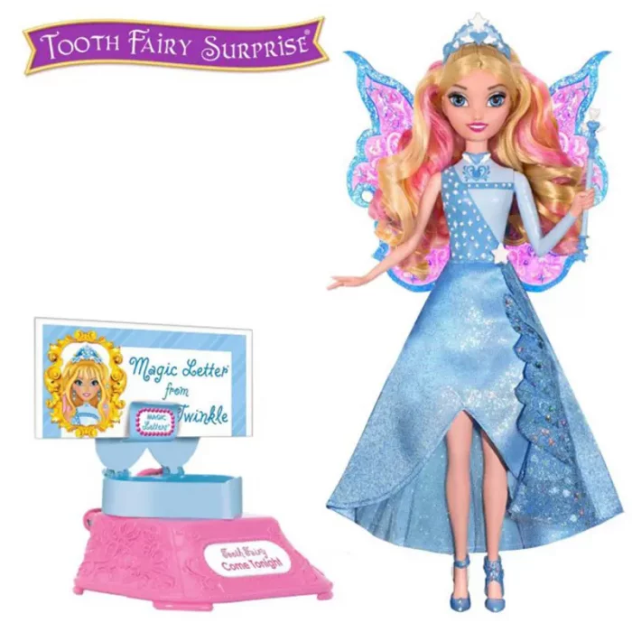 عروسک دخترانه فرشته دندان TWINKLE با لباس آبی کد 85003