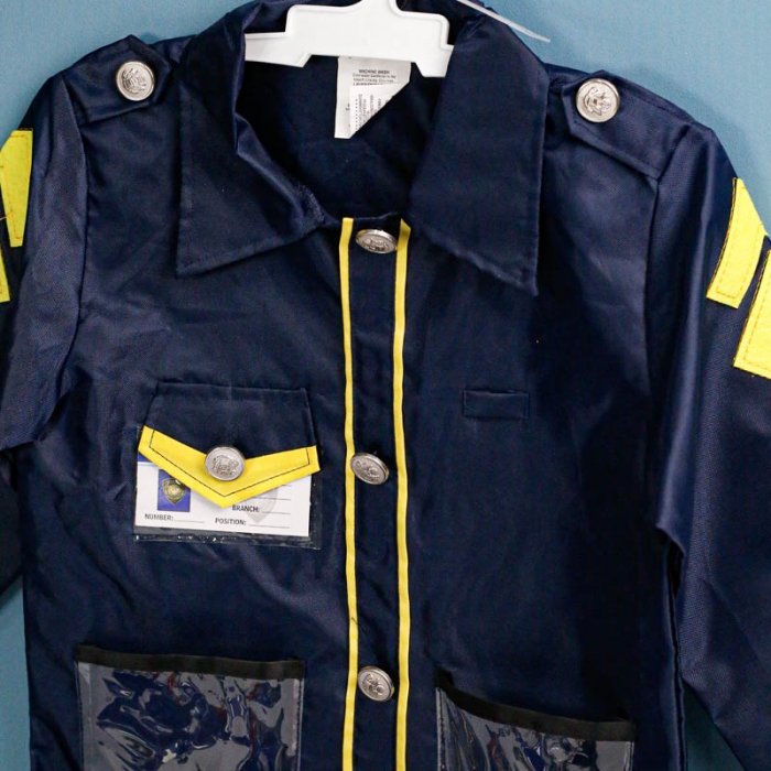 لباس مشاغل کودک پلیس با لوازم کامل کد P012A