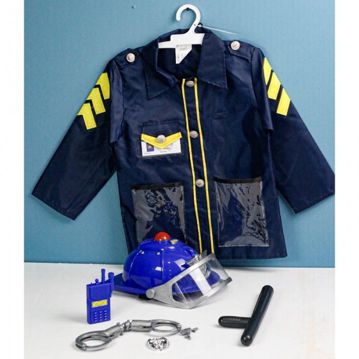 لباس مشاغل کودک پلیس با لوازم کامل کد P012A