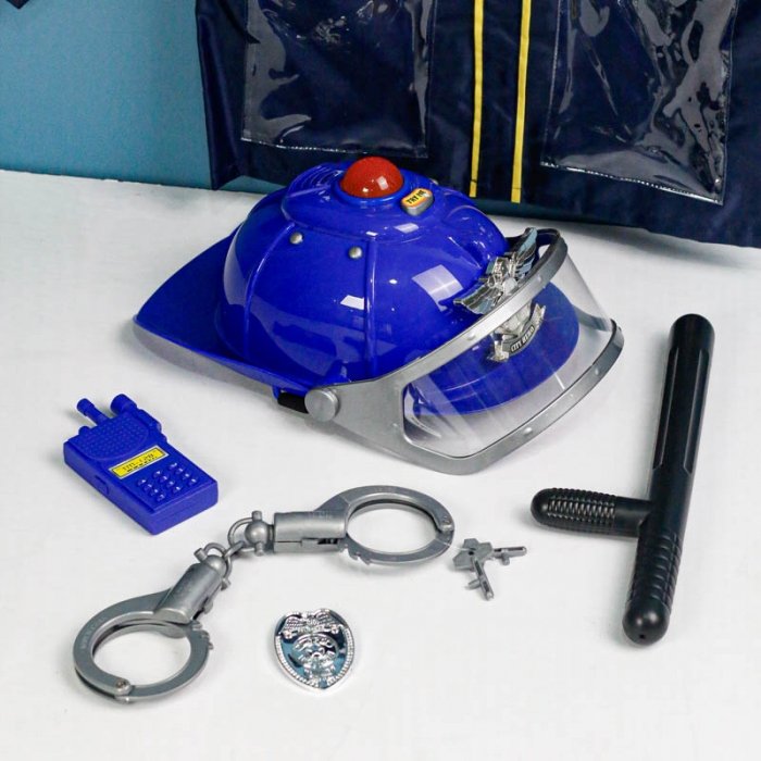 لباس مشاغل کودک پلیس با لوازم کامل کد P012A