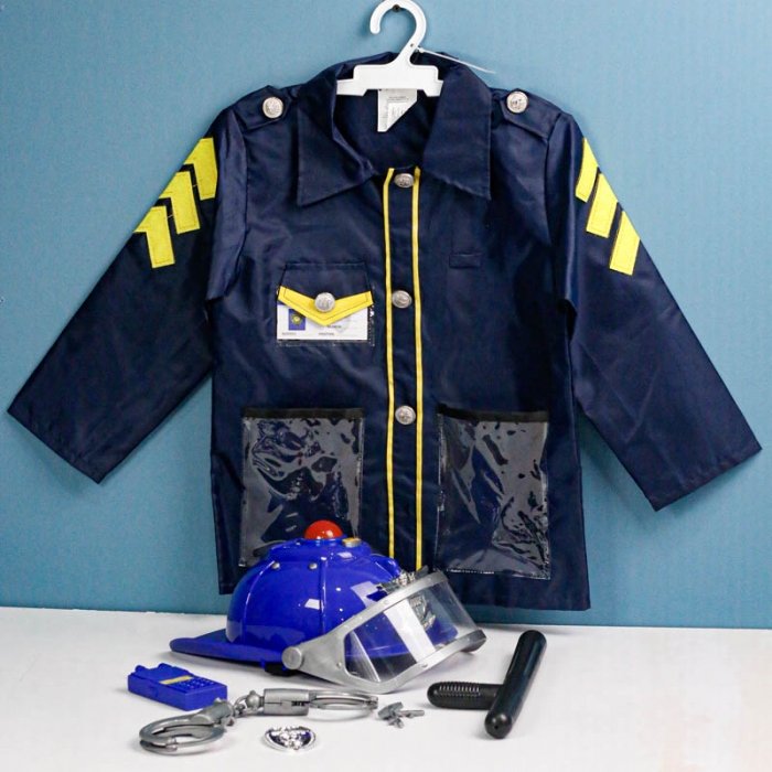 لباس مشاغل کودک پلیس با لوازم کامل کد P012A