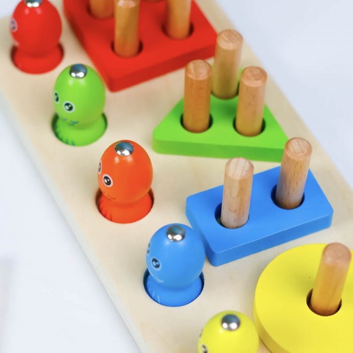 اسباب بازی چوبی مونته سوری و ماهیگیری آهنربایی مدل 6675