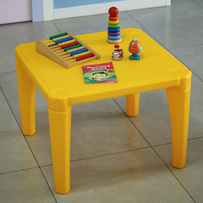میز کودک مهر رنگ زرد مدل P/7006/ZA