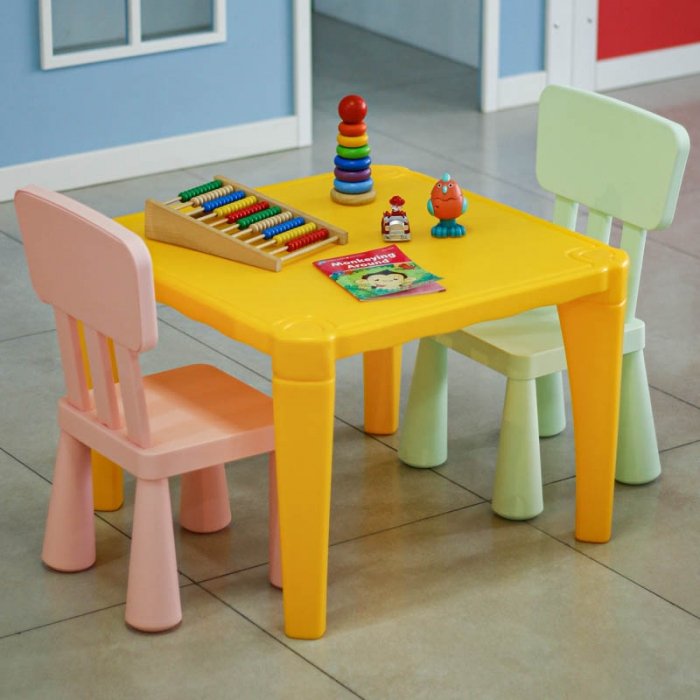 میز کودک مهر رنگ زرد مدل P/7006/ZA
