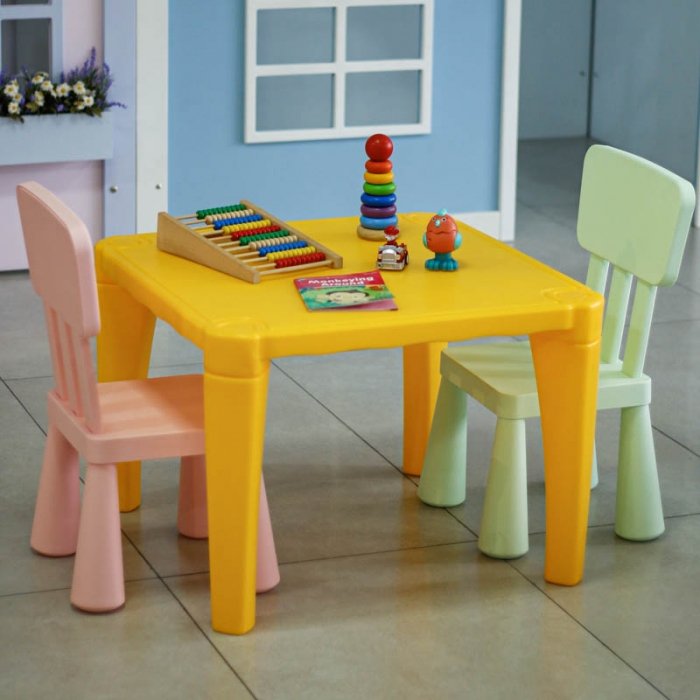 میز کودک مهر رنگ زرد مدل P/7006/ZA