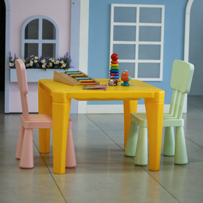 میز کودک مهر رنگ زرد مدل P/7006/ZA