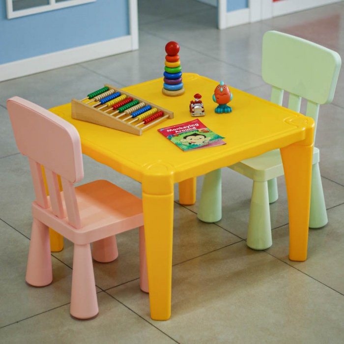 میز کودک مهر رنگ زرد مدل P/7006/ZA