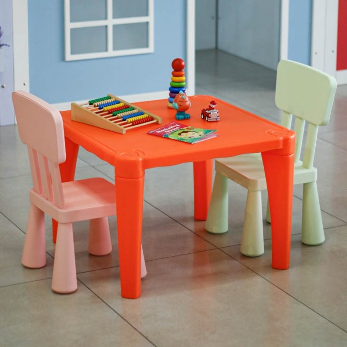 میز کودک مهر رنگ نارنجی مدل P/7006/NA
