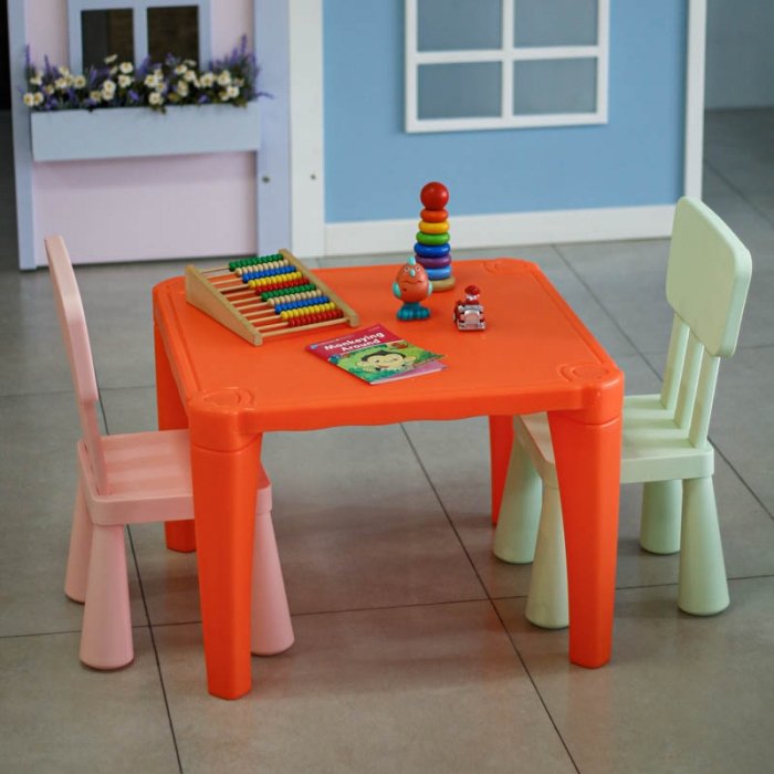 میز کودک مهر رنگ نارنجی مدل P/7006/NA