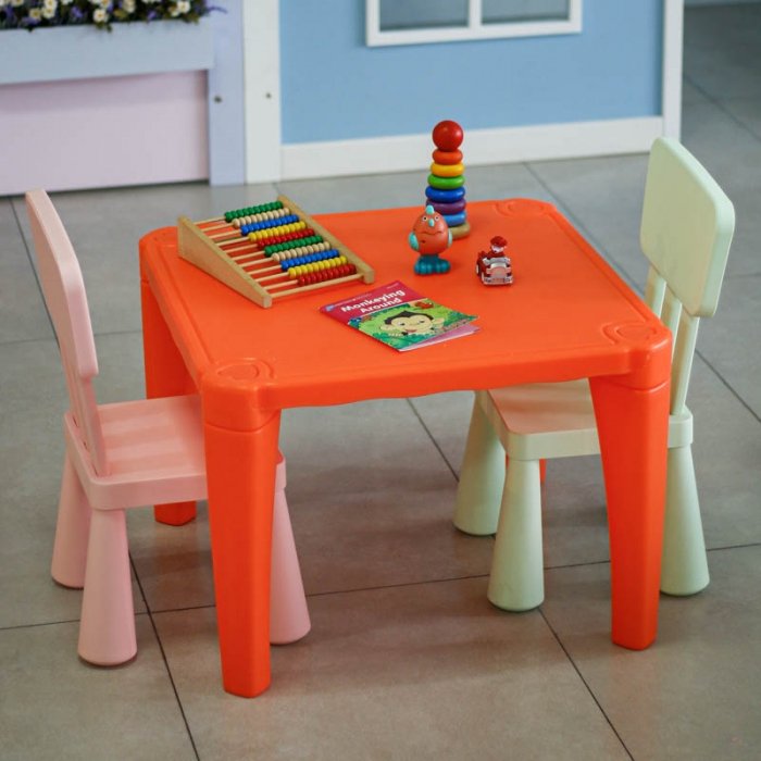 میز کودک مهر رنگ نارنجی مدل P/7006/NA