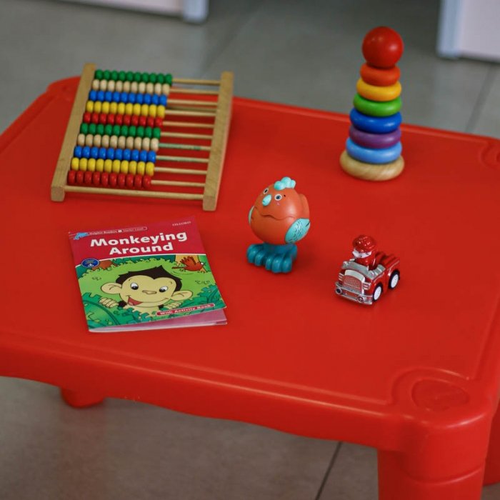 میز کودک مهر رنگ قرمز مدل P/7006/GH