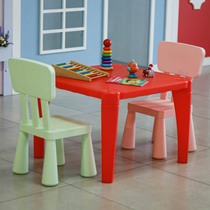 میز کودک مهر رنگ قرمز مدل P/7006/GH