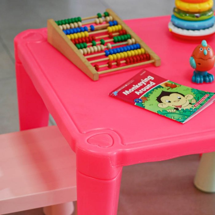 میز کودک مهر رنگ صورتی مدل P/7006/SU