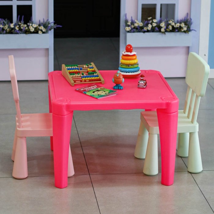 میز کودک مهر رنگ صورتی مدل P/7006/SU