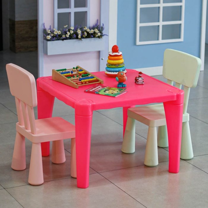 میز کودک مهر رنگ صورتی مدل P/7006/SU