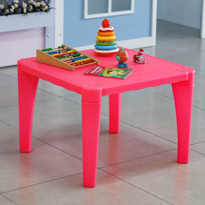 میز کودک مهر رنگ صورتی مدل P/7006/SU