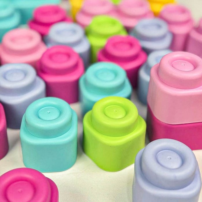 لگو نرم 33 تکه سطلی مدل خرس صورتی کد 6095